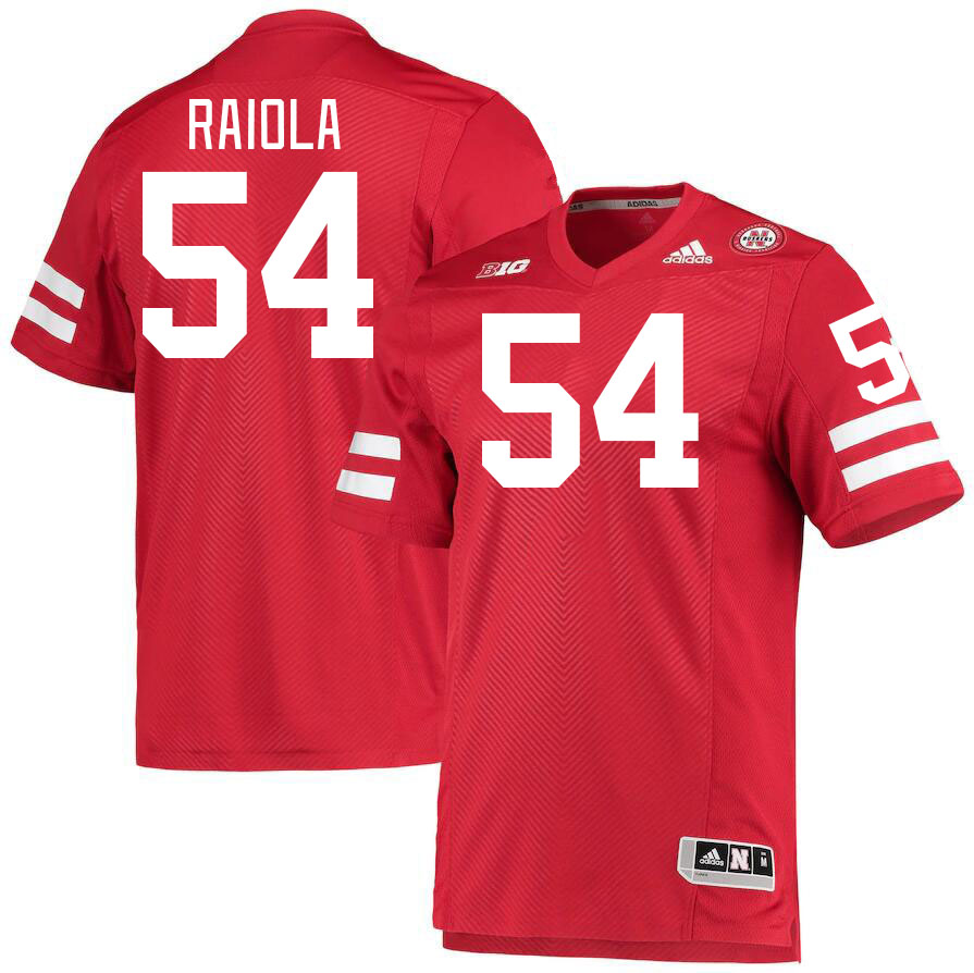 #54 Dominic Raiola Nebraska Cornhuskers Jerseys Football Stitched-Red